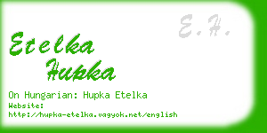 etelka hupka business card